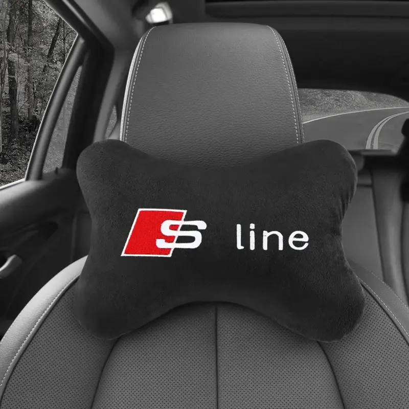 Miniature : Car Neck Pillow Headrest Pad for Audi sline A4  B7 B8 B9 A3 8P 8V 8L A5 A6 C6 C5