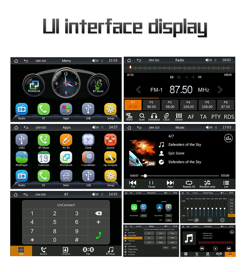 Miniature : BQCC 7" HD Car MP5 Player FM BT Colorful lights RDS Radio Mirrorlink USB chargin