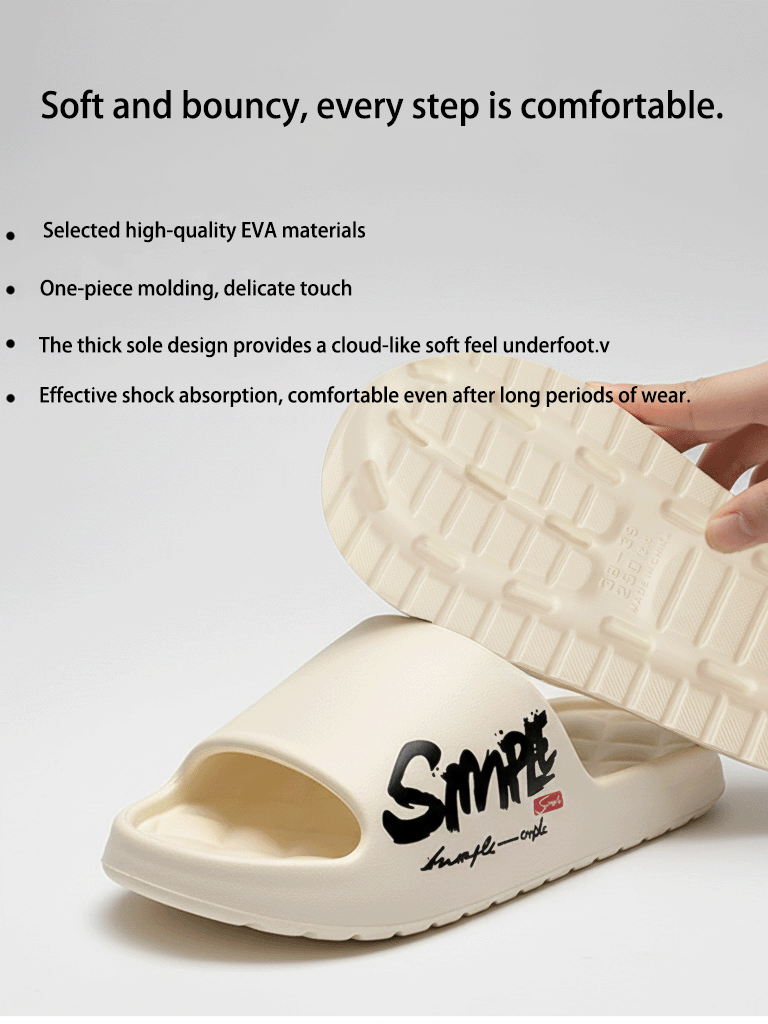 Miniature : Four-Season Men's Fashion Slippers, Waterproof Non-Slip Casual Soft Perforated B