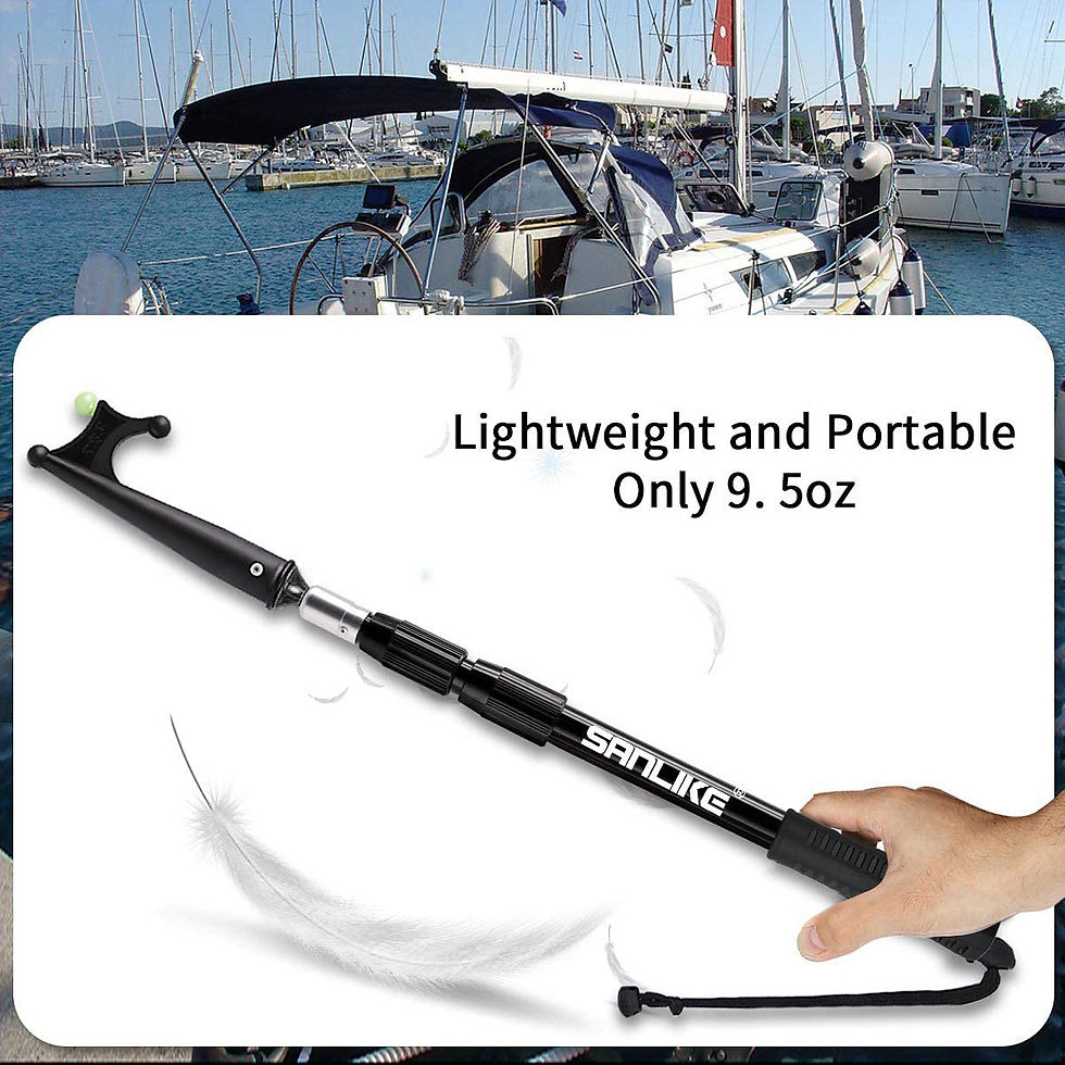 Miniature : SANLIKE Boat Hook Pole Glow-in-The-Dark Retractable Floating Mooring Hook with T
