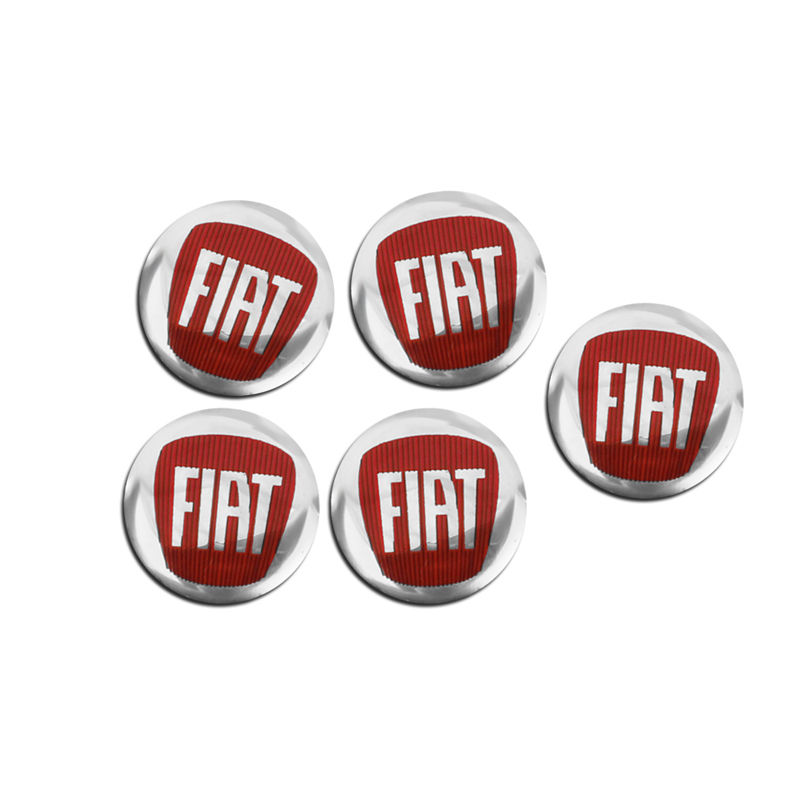 Miniature : 5/10Pcs Car Aluminum Remote Key Emblem Stickers For FIAT Abarth 500 Tipo  Punto 