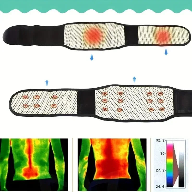 Miniature : Adjustable 20-Magnet Self-Heating Magnetic Therapy Belt for Back and Waist – S