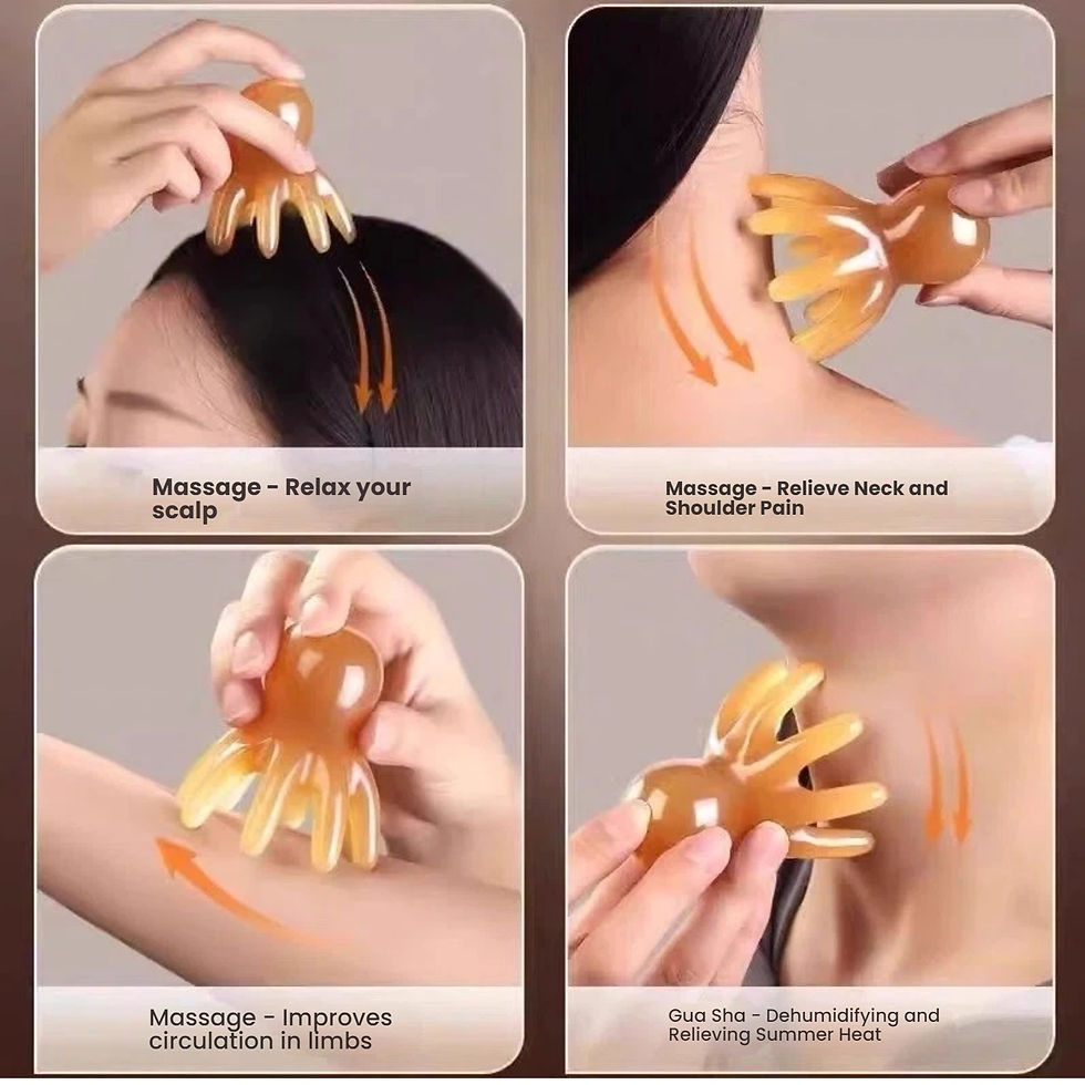 Miniature : Cute Octopus Scalp Massage Comb (Resin)｜Korean Hair Care, Stress Relief, Anti-