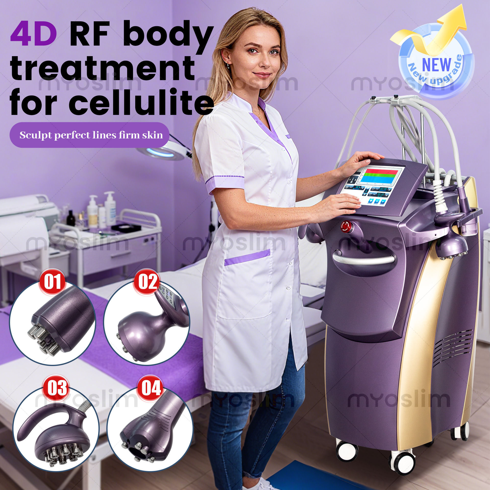 4DTM Technology Cavitation Machine Reduce Wrinkles Slim Body Sculpt Perfect line