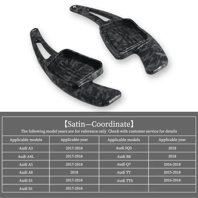 Miniature : For Audi A3 A4L A5 A8 S3 S5 SQ5 Q7 R8 TT TTS Auto Steering Wheel Rear Shift Padd