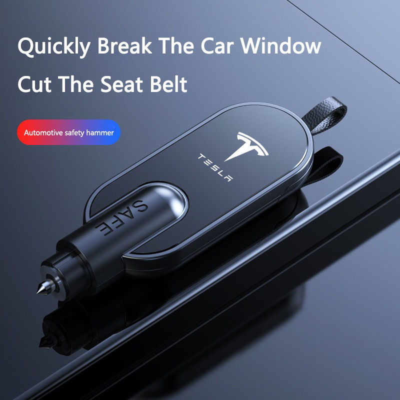 Miniature : Car Safety Hammer Window Glass Breaker Emergency Escape Tool (broken window + se
