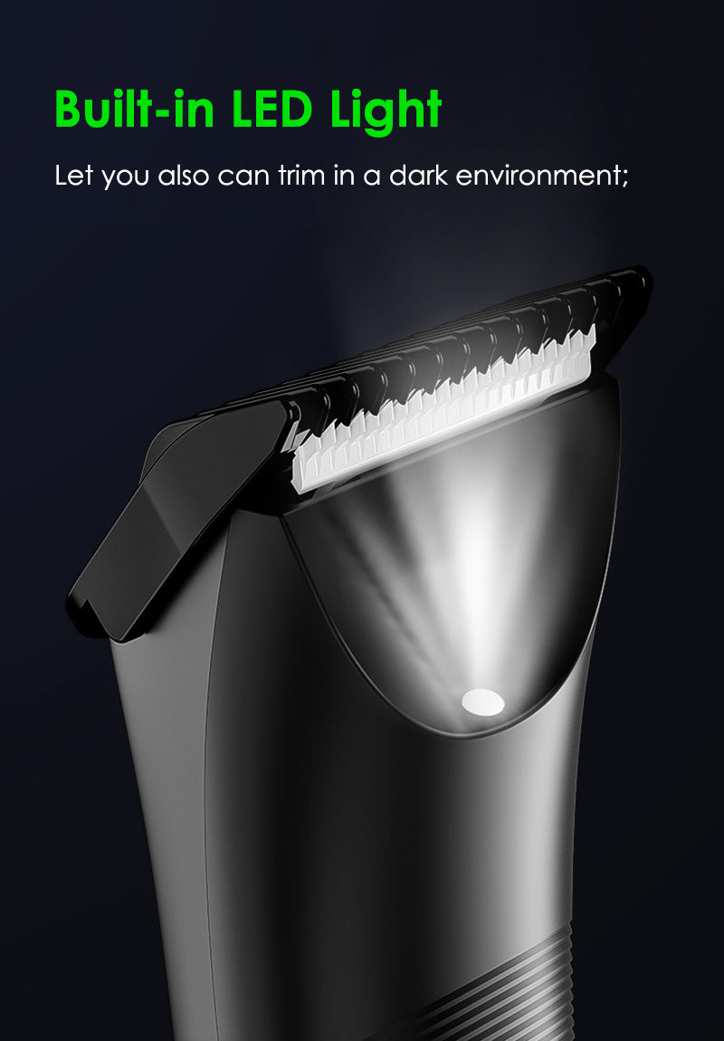 Miniature : Groin Area Hair Trimmer Lawn Mower Ceramic Blade Waterproof Wet Dry Hair Clipper