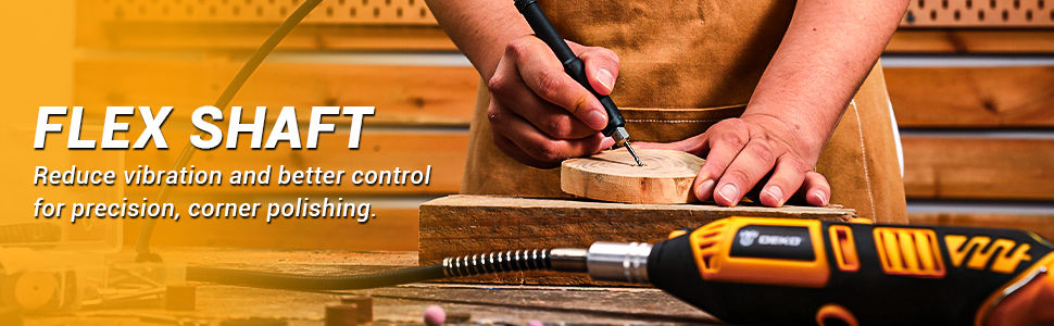 Miniature : DEKO 220v Rotary Tool Kit Power Hand Rotary Tools Mini for Wood/Metal, Electric 