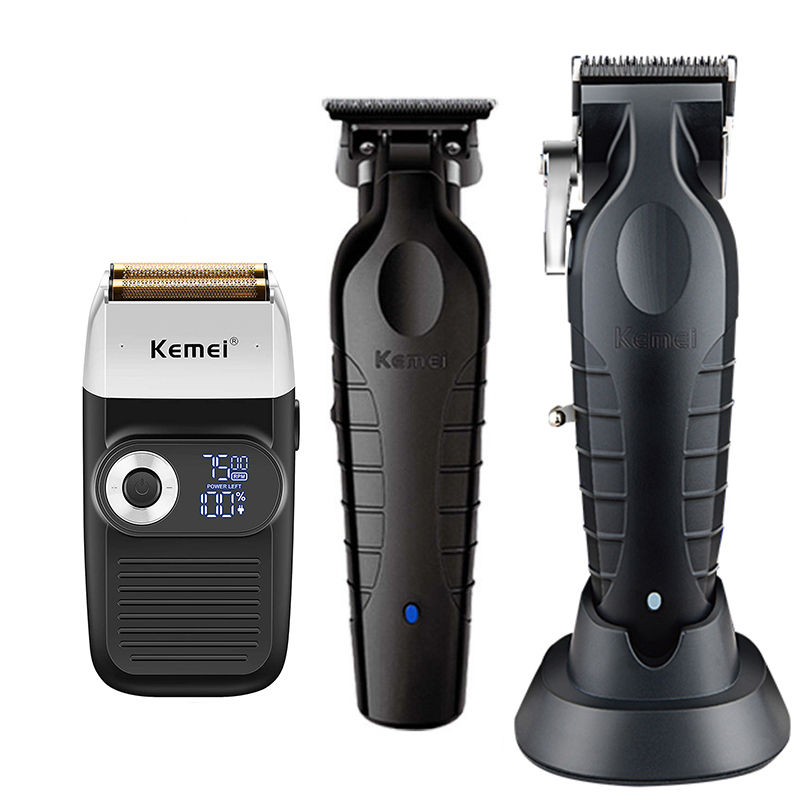 Miniature : Professional Barber Hair Clippers and Trimmer Kit 0mm Cordless Fading Hair Cutti