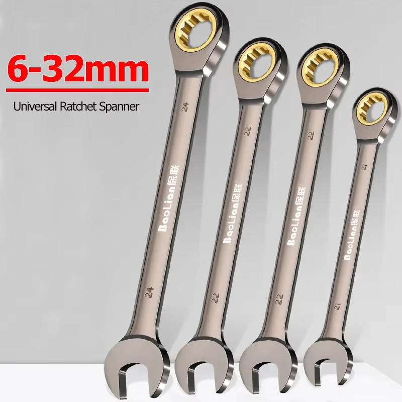Miniature : 6-32mm Universal Torx Wrench Adjustable Torque 72-tooth Ratchet Spanner for Bicy
