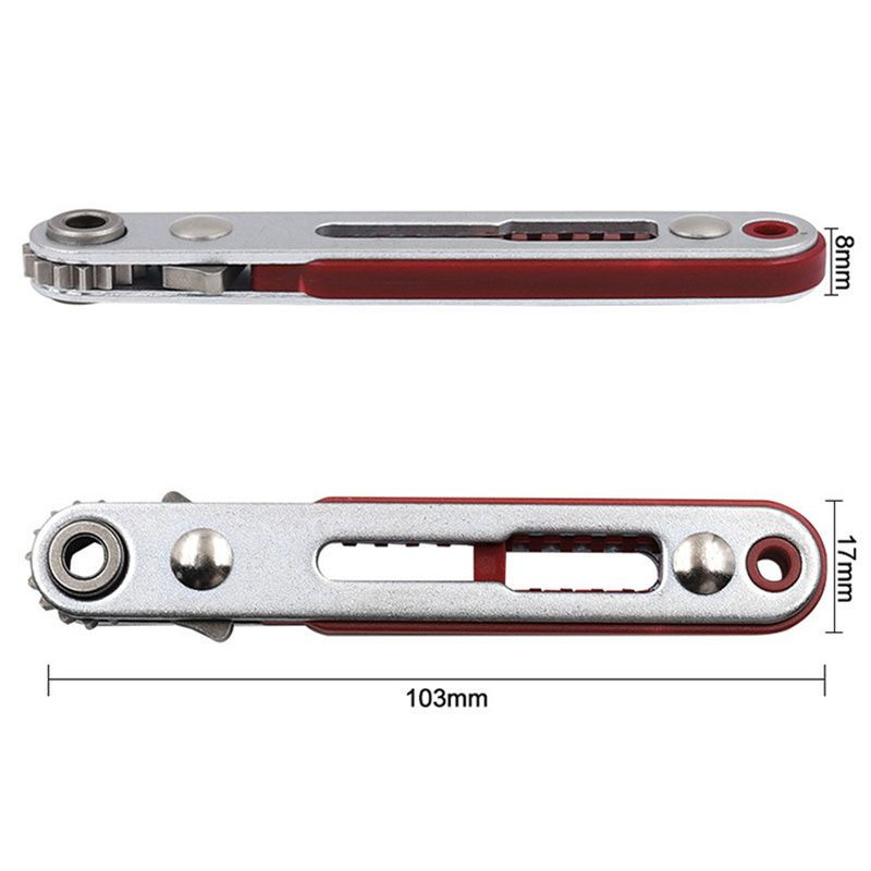 Miniature : 1/4 Drive Bidirectional Ratchet Screwdriver Set Multifunctional Home DIY Manual 