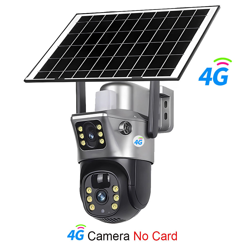 Miniature : 4G / WiFi Solar Camera Dual Lenses Outdoor 8MP 4K Low Power Battery IP Camera PI