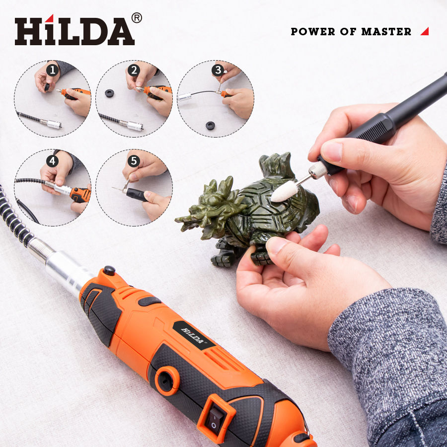 Miniature : HILDA Engraver Electric Drill Engraving Dremel Rotary Tool Machine With Flexible