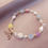 Miniature : Natural Stone Multicolor Strawberry Crystal Bracelet Aquamarine Amethyst