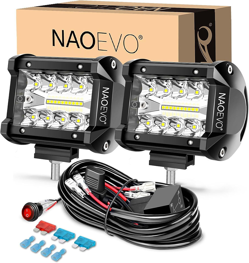 Miniature : NAOEVO 4 Inch 2Pcs LED Pod Lights Spot Flood Combo LED Fog Driving 4x4 Off Road 