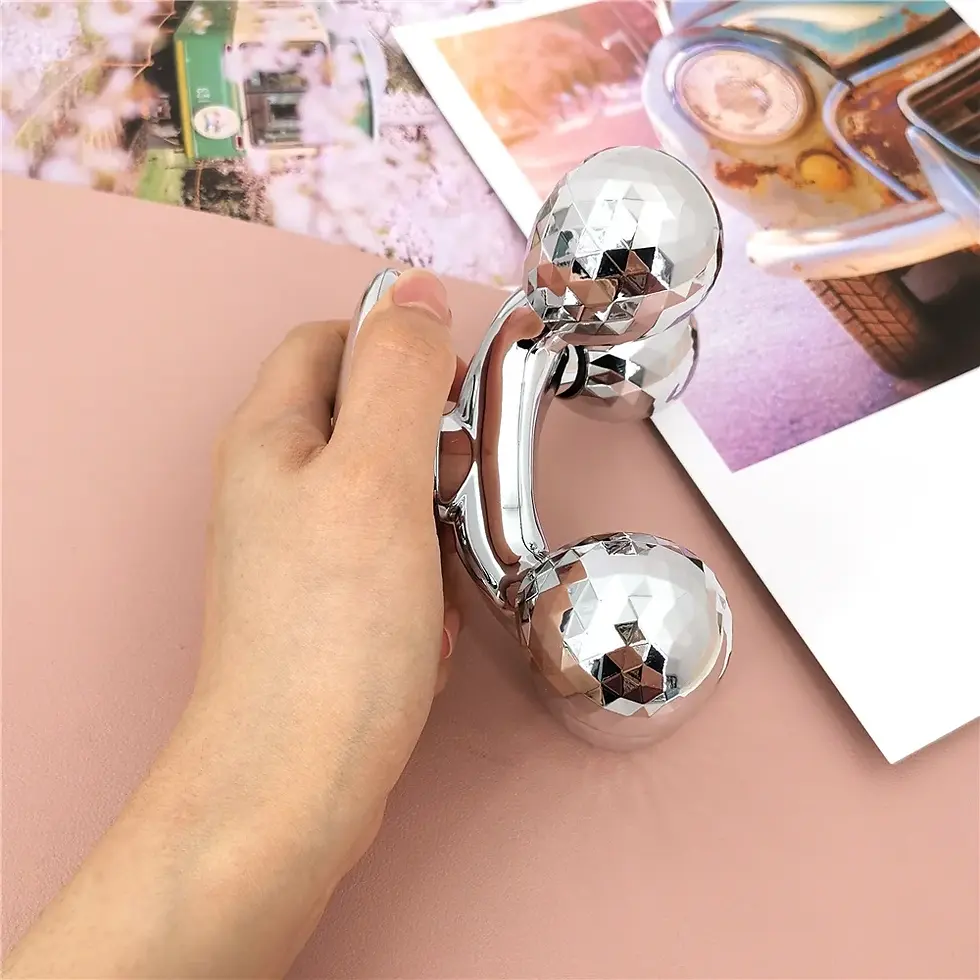Miniature : 4D Roller Massager Solar Micro Current Massager Face Lifting Tightening Body Sli