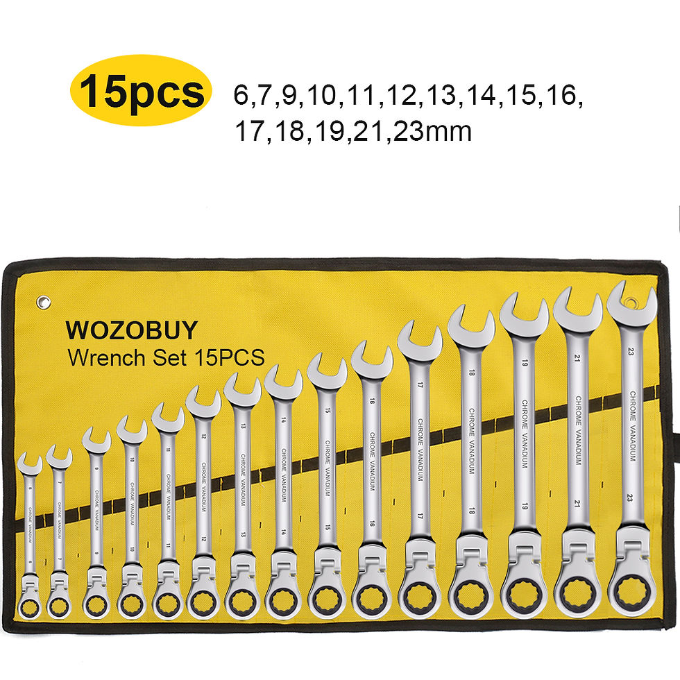 Miniature : Ratcheting Wrench Set,Combination Spanner kit, Chrome Vanadium Steel Hand Tools 