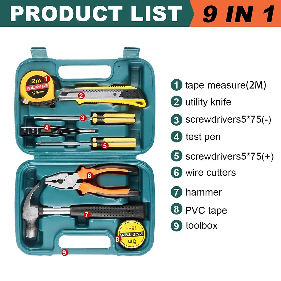 Miniature : 8/9/12/13Pcs Hand Tool Sets Household Home Repair Tool Set Screwdriver Tool Box 