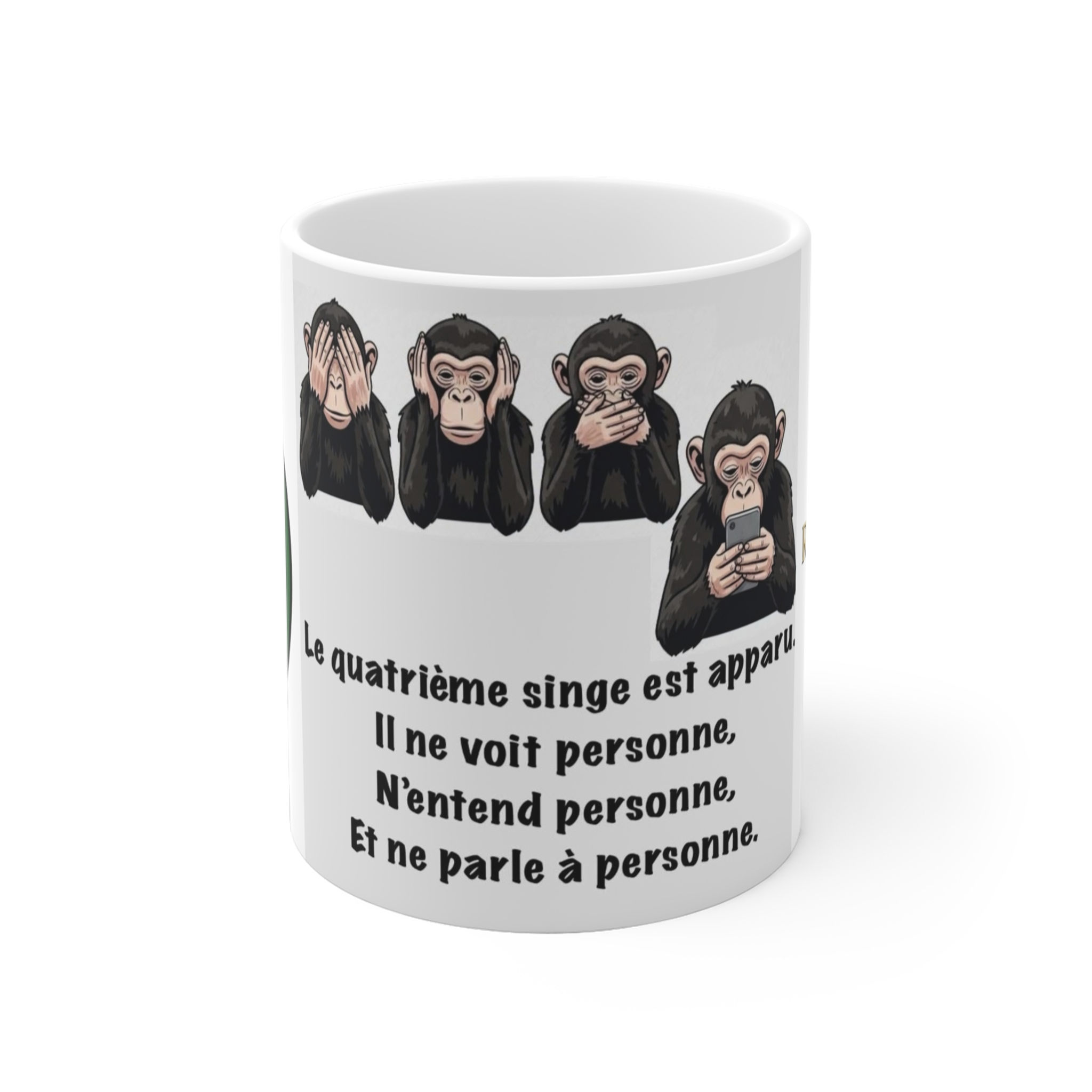 Funny Monkey Quote Ceramic Mug, , Unique Coffee Cup,
