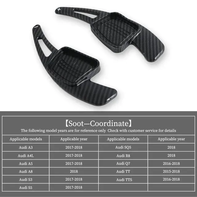 Miniature : For Audi A3 A4L A5 A8 S3 S5 SQ5 Q7 R8 TT TTS Auto Steering Wheel Rear Shift Padd