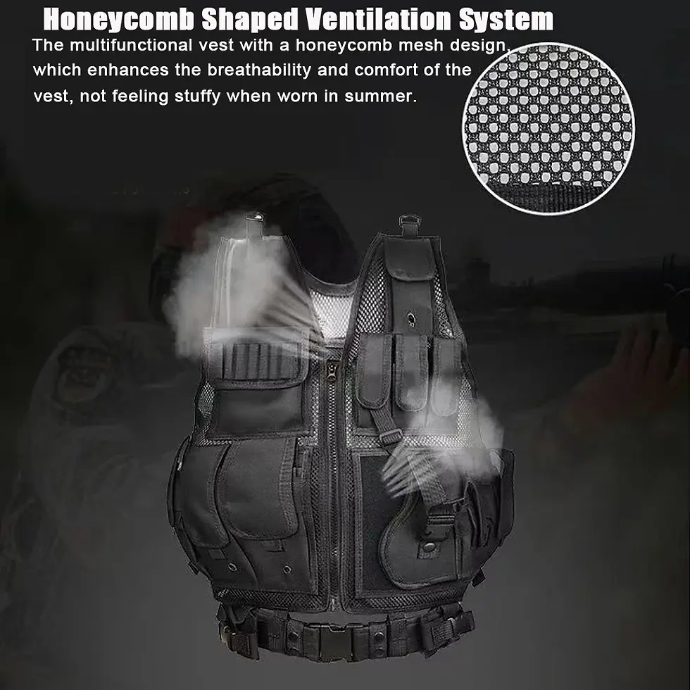 Miniature : Adjustable Molle Tactical Vest Combat Body Armor Vests Security Guard Hunting Ar