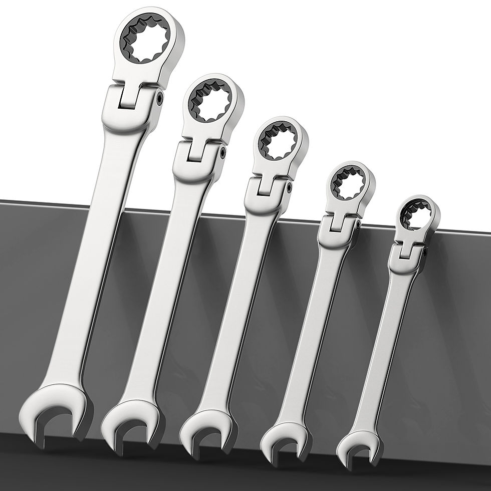 Miniature : Ratcheting Wrench Set,Combination Spanner kit, Chrome Vanadium Steel Hand Tools 
