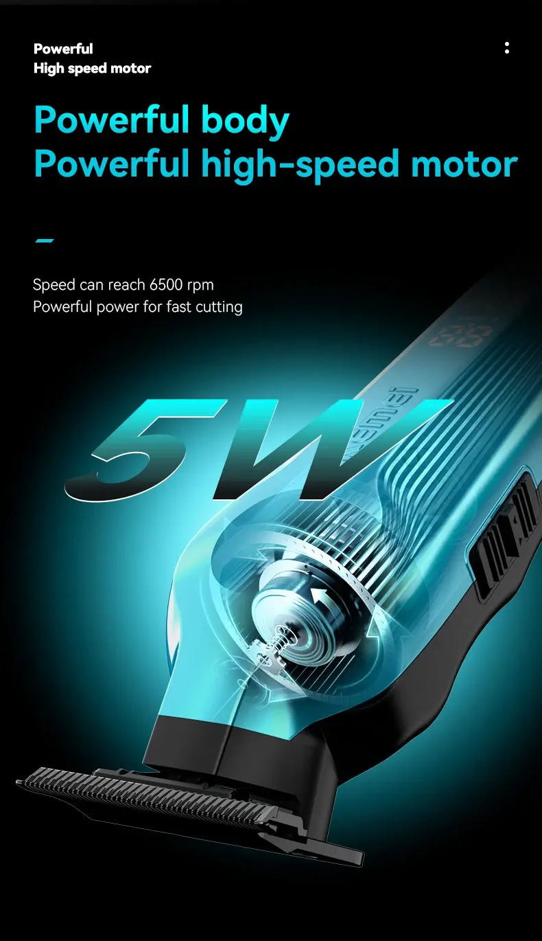 Miniature : Kemei KM-1858 9000RPM 10W Hair Clipper,KM-264 Rechargeable Electric Trimmer,Orig