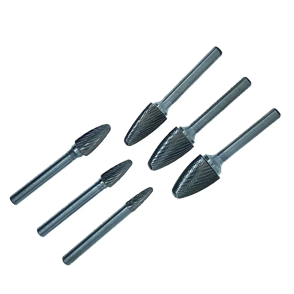 Miniature : F-Type Tree Head Tungsten Carbide Rotary File Drill Face Milling Carving Bit Too