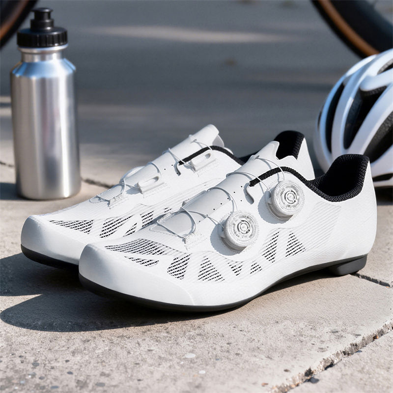 Miniature : Ultra-light road cycling shoes for men, professional SPD clip-in road bike shoes