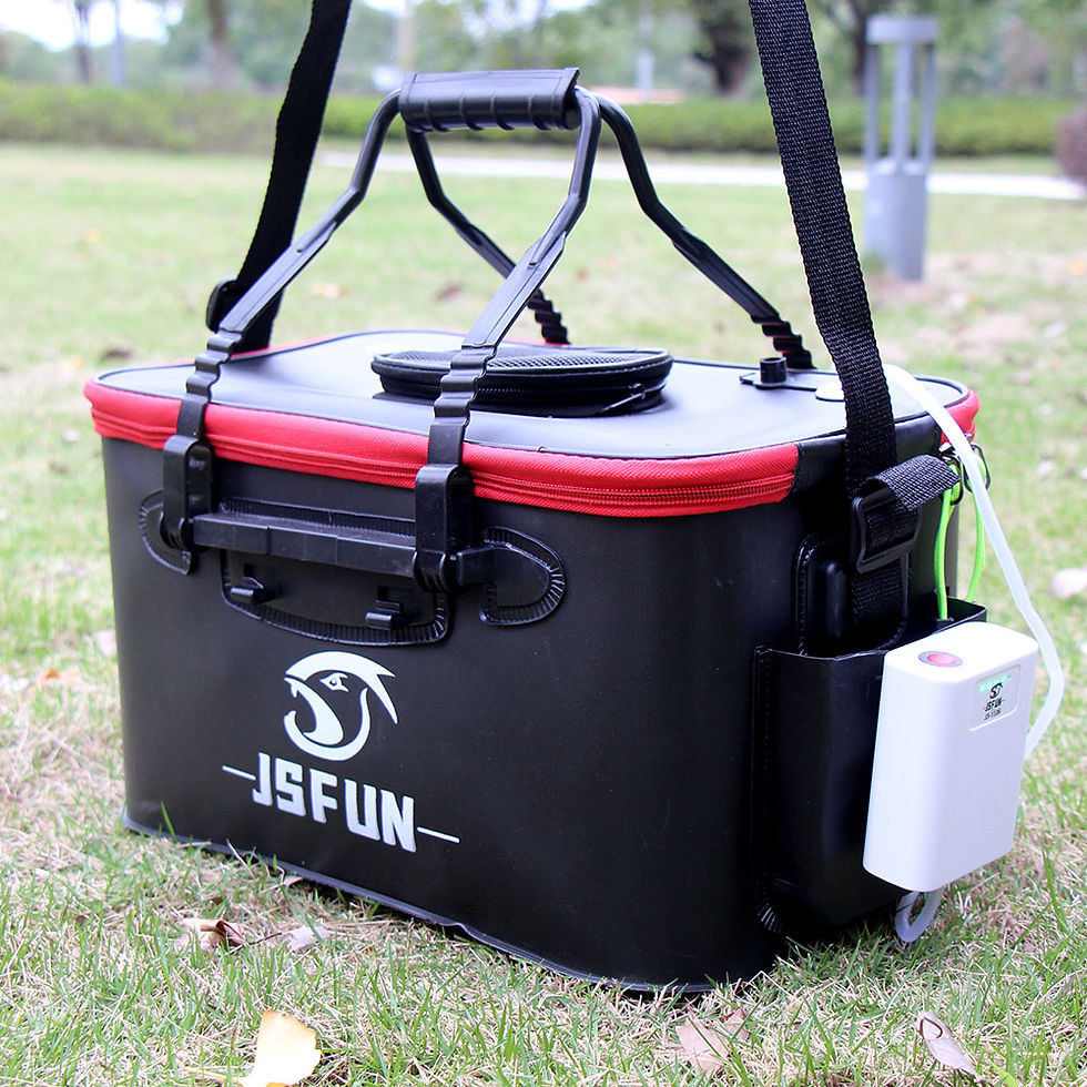 Miniature : JSFUN EVA Foldable Fishing Bucket Box for Live Fish Oxygen Pump Portable Thick S