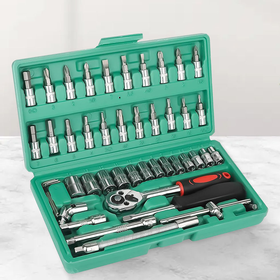 Miniature : 53pc/46pc Car Repair Tool Kit 1/4-Inch Socket Set Car Repair Tool Ratchet Torque