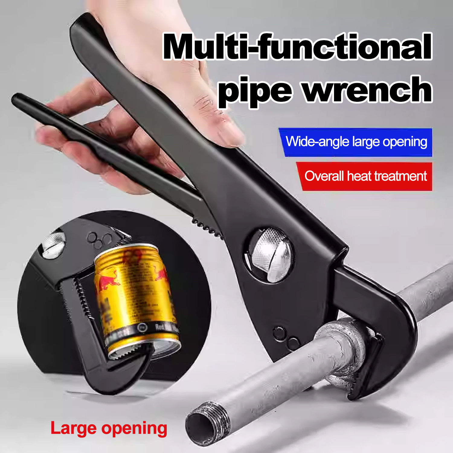 Heavy-Duty Adjustable Wrench & Pipe Pliers  7/10.5inch- High Hardness, Strong To