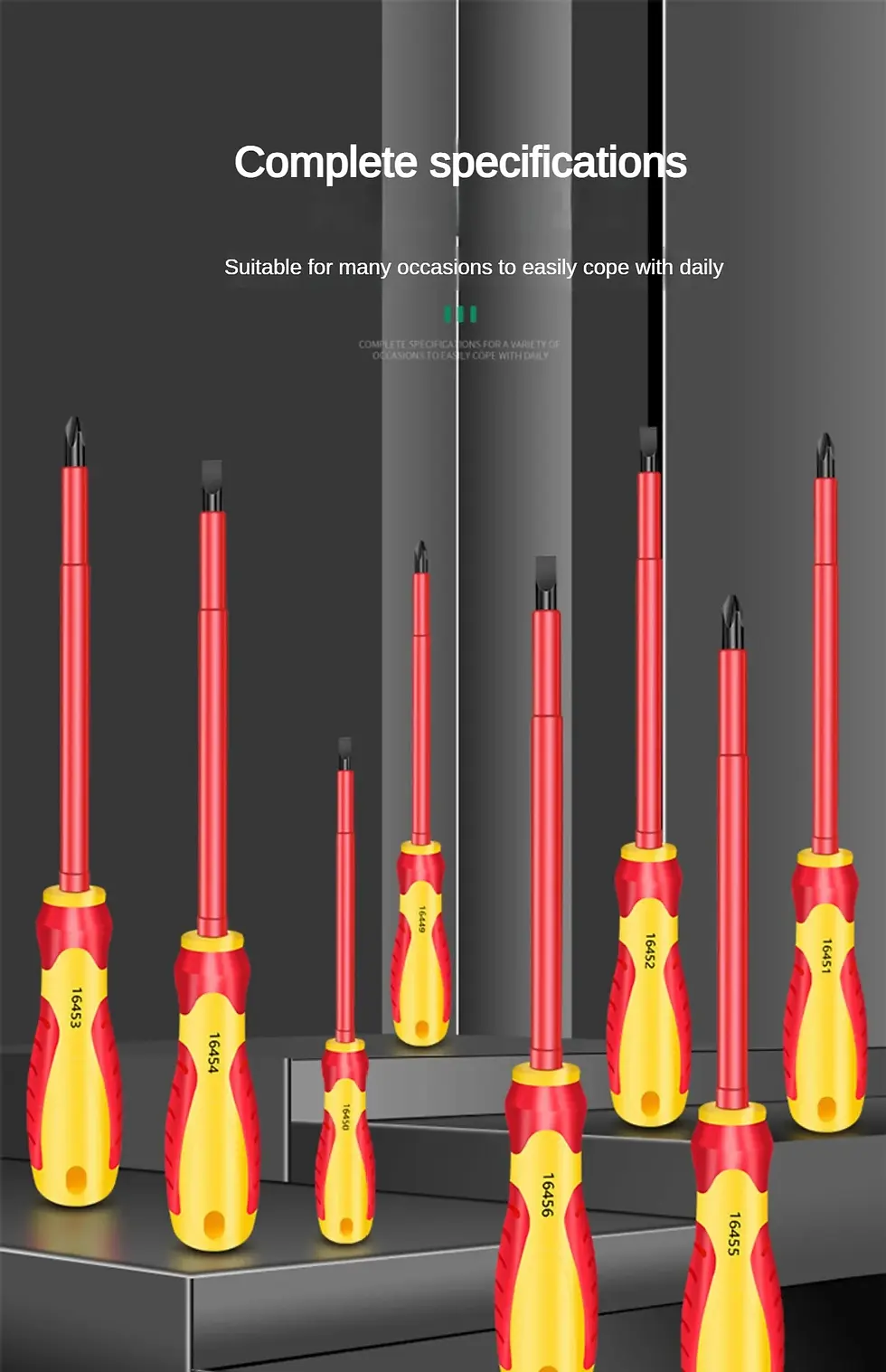 Miniature : Insulated Screwdriver Slotted Cross Screwdrivers Phillips Flat Driver Electricia