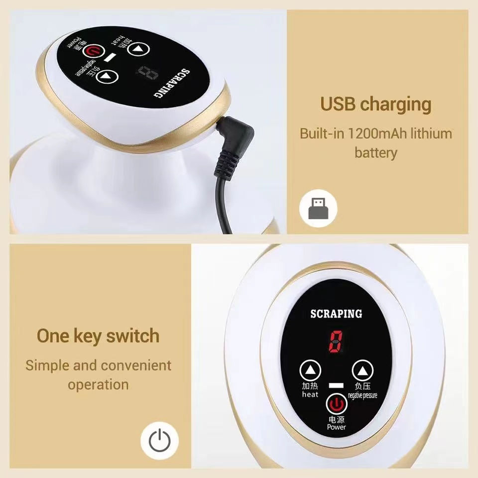 Miniature : Home Electric Guasha Scraping Massage Cupping Body Massager Vacuum Cans Suction 