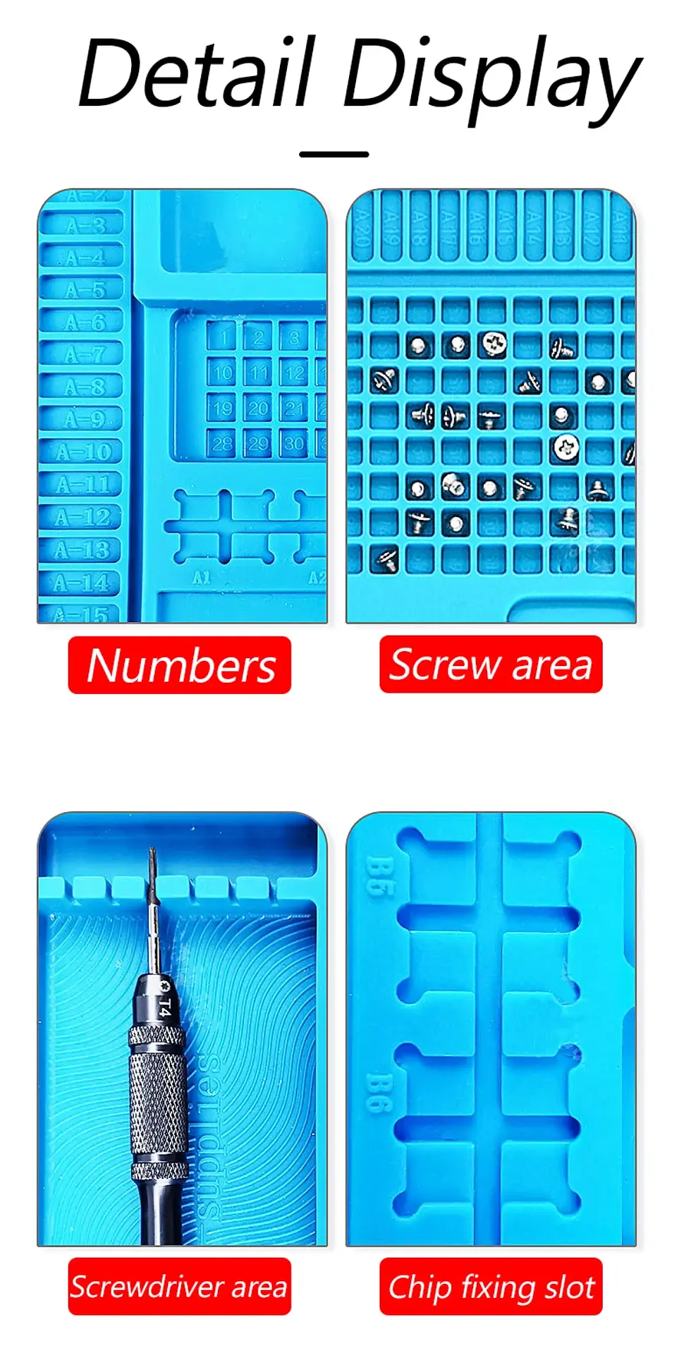 Miniature : Soldering Station Mat Silicone Work Mat Heat Resistant 932°F Anti-Static Magnet