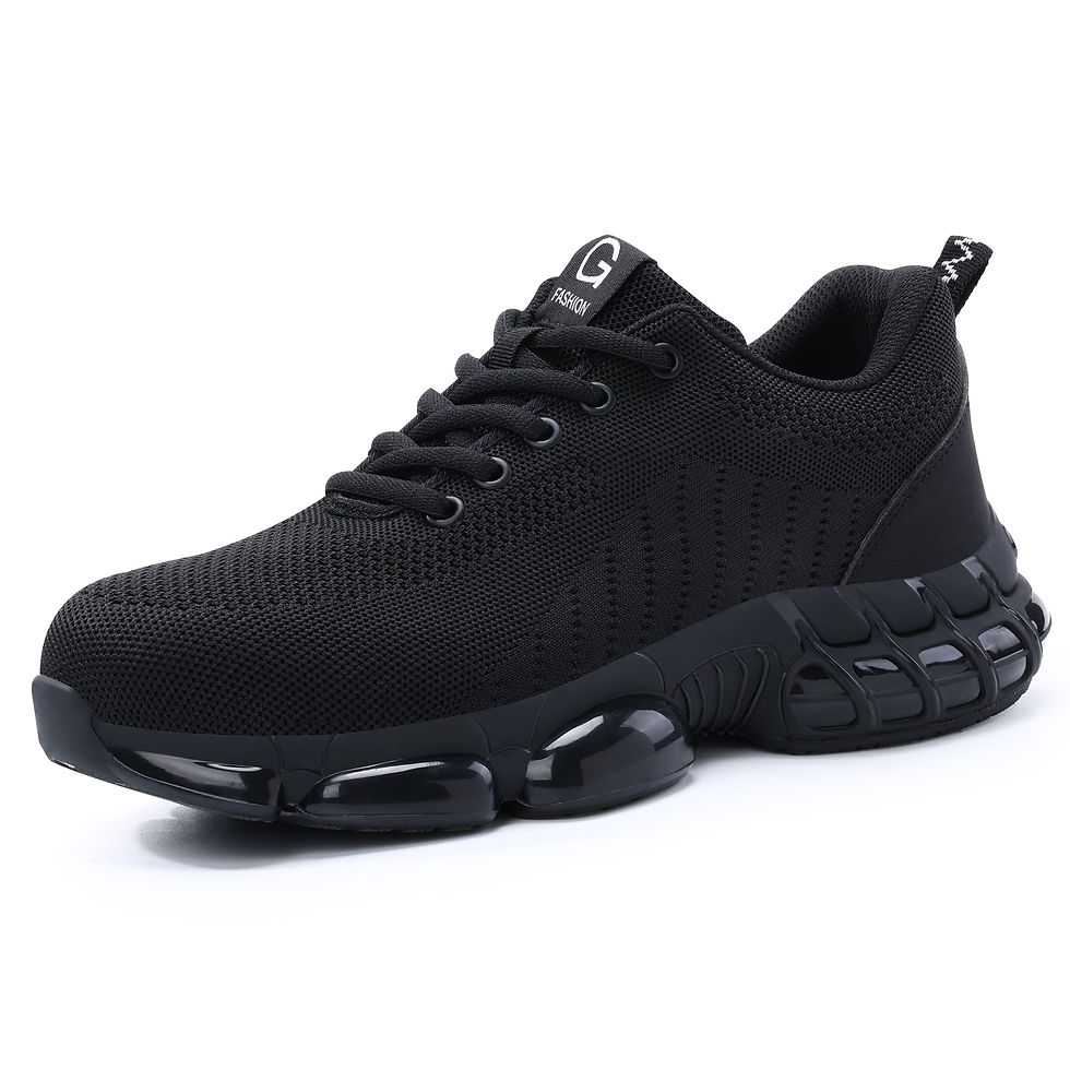 Miniature : Rotating Button Safety Shoes Men Steel Toe Sneaker Air Cushion Work Shoes Man Pu