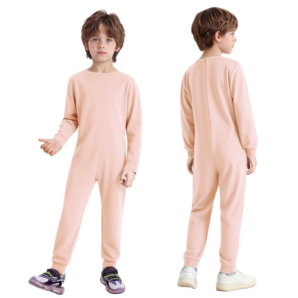 Miniature : Special Needs Adaptive Clothing for Children Anti-Strip Jumpsuit Kids Boys Girls