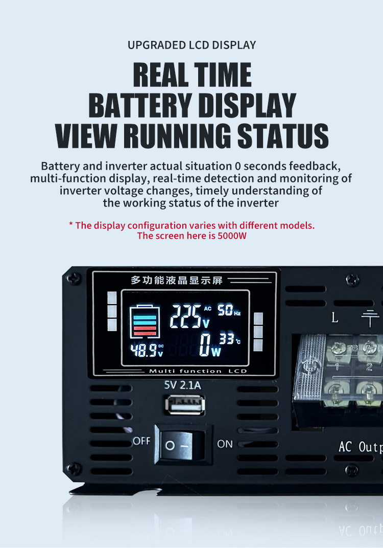 Miniature : Pure Sine Wave Inverter DC 12v/24v/48v/60v/72v To AC 110v/220v 6000W 5000W 4000W