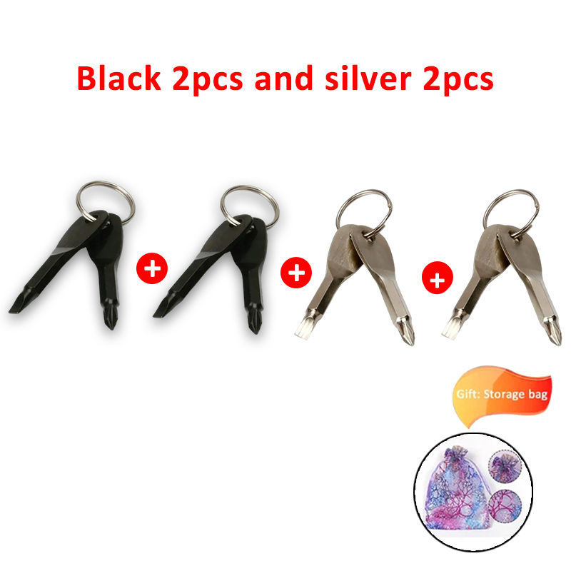Miniature : Emergency Key Screwdriver Outdoor Multifunctional Edc Tool Safety Protection Sel