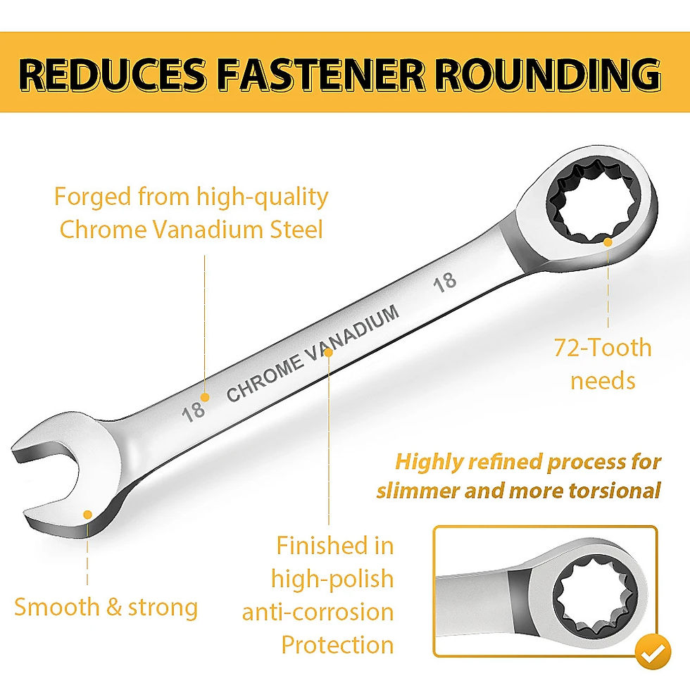 Miniature : WEELEE Ratcheting Combination Wrench Set, Metric 6-19mm Auto Repair Key Wrenches