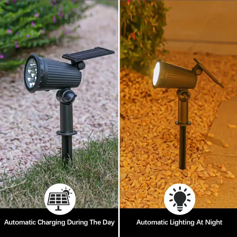Miniature : 9 LEDs Solar Spotlights, Outdoor IP65 Waterproof, Spot Lights, Brightness Adjust