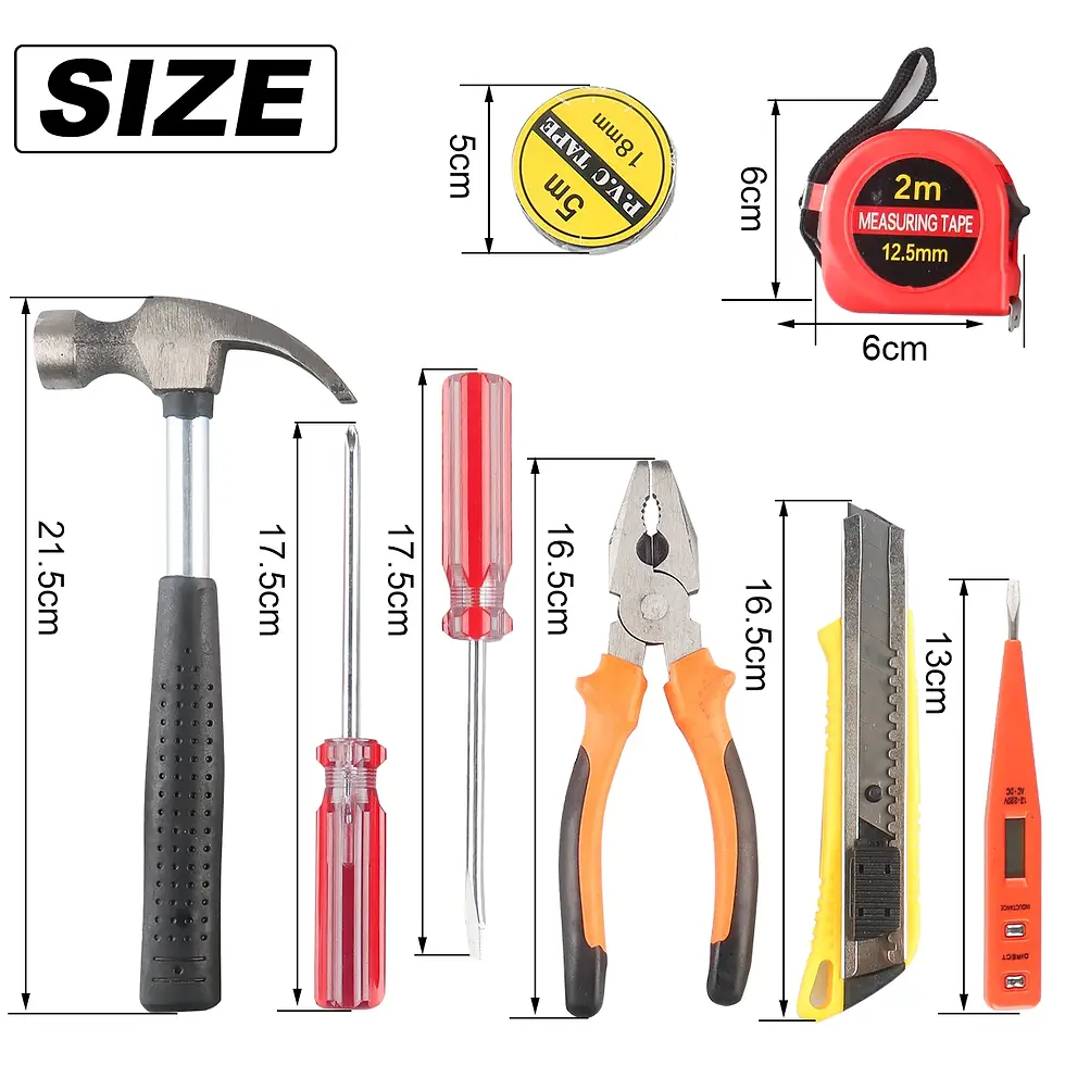 Miniature : 8/9/12/13Pcs Hand Tool Sets Household Home Repair Tool Set Screwdriver Tool Box 