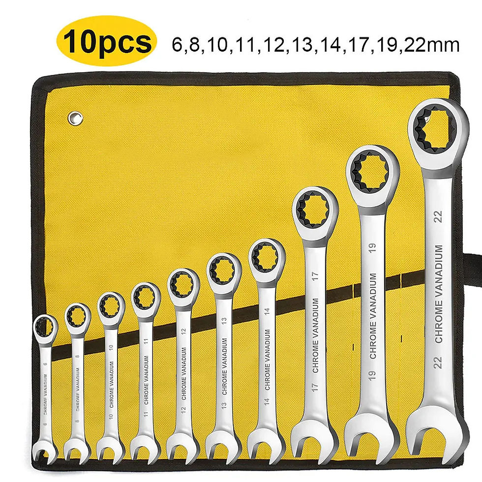 Miniature : WEELEE Ratcheting Combination Wrench Set, Metric 6-19mm Auto Repair Key Wrenches