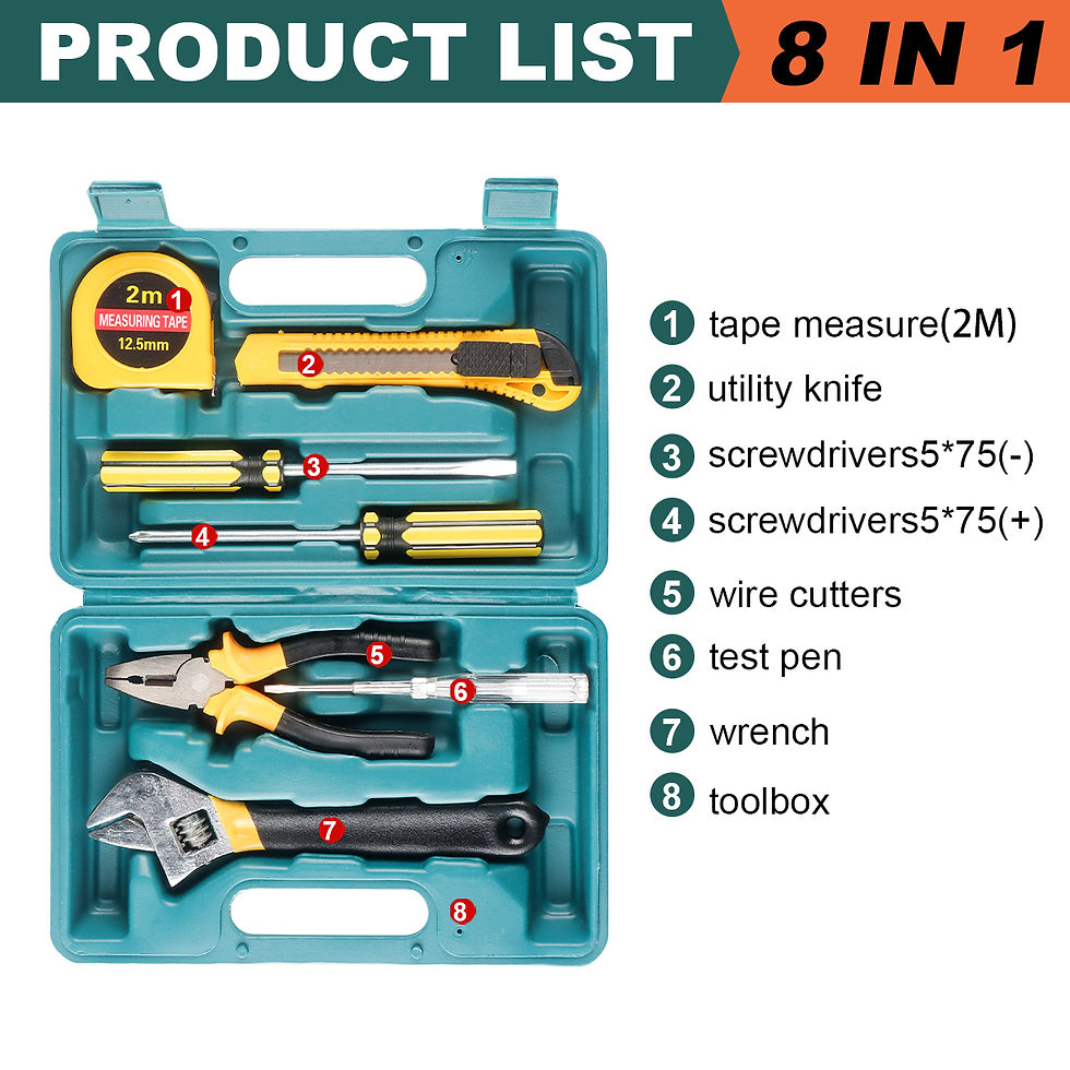 Miniature : 8/9/12/13Pcs Hand Tool Sets Household Home Repair Tool Set Screwdriver Tool Box 