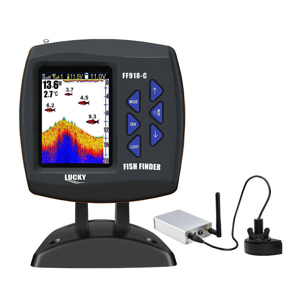 Miniature : LUCKY FF918 Remote Control Bait Boat Fish Finder 3.5" LCD perating range 300m De