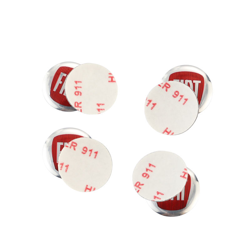 Miniature : 5/10Pcs Car Aluminum Remote Key Emblem Stickers For FIAT Abarth 500 Tipo  Punto 