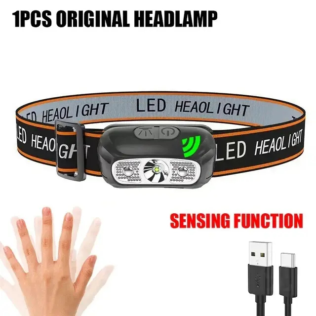 Miniature : USB Rechargeable LED Sensor Headlamp COB Headlight Head Torch Work Light Waterpr