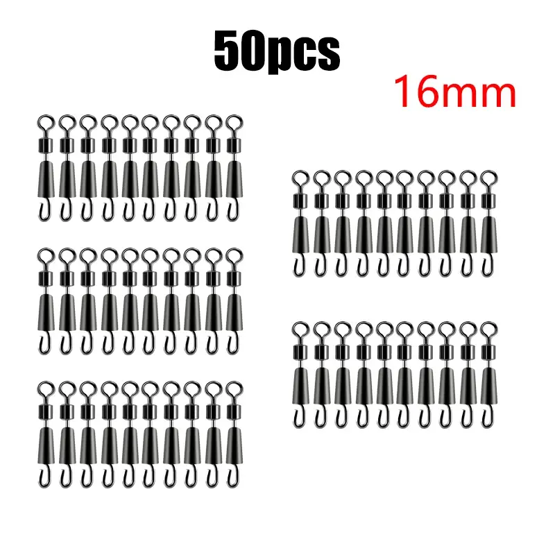 Miniature : 30/50/100PCS Bearing Swivels Ball Bearing Swivel Solid Rings Fishing Connector O