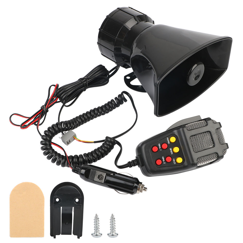 120dB 12V Car Horn Police Warning Siren Loud Speaker 7 Multi-tone Claxon Horn Ca