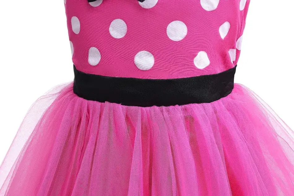 Miniature : Minni Mouse Baby Girls Dress Fancy Birthday Party Cosplay Costume Polka Dot Cute